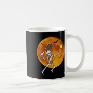 Caneca De Café Skeleton Tênis Halloween Racket Ll