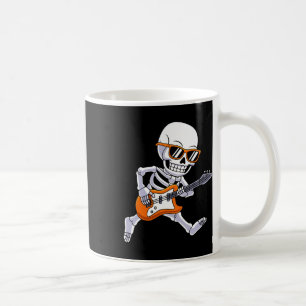 Caneca De Café Skeleton Tocando Guitarra Rock E Roll Boys Criança