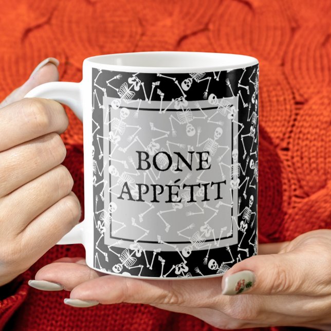 Caneca De Café Skeletons BONE APPÉTIT (Criador carregado)