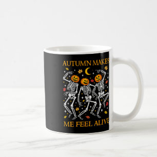 Caneca De Café Skeletons de dança de Dia de as Bruxas engraçado P