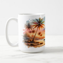 Caneca De Café Sketch Bali Indonésia Tropical |