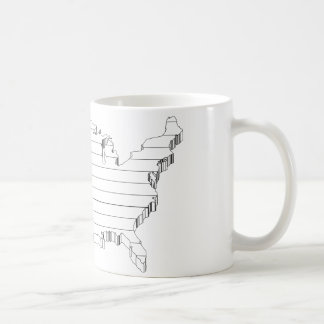 Caneca De Café Sketch dos EUA