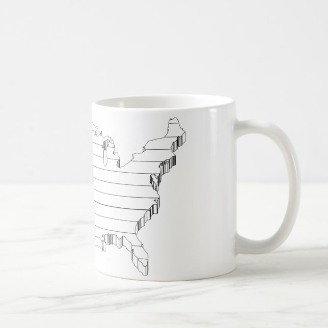 Caneca De Café Sketch dos EUA (Direita)