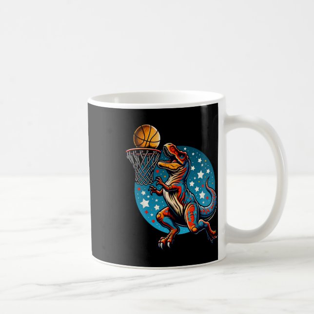 Caneca De Café Sketll Player T-rex Dinosaur  (Direita)