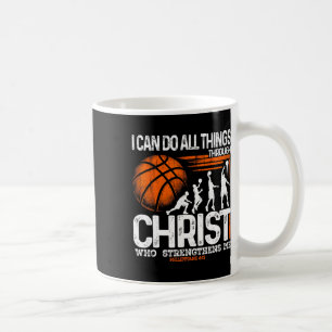 Caneca De Café Sketll Posso fazer todas as coisas por meio de Cri