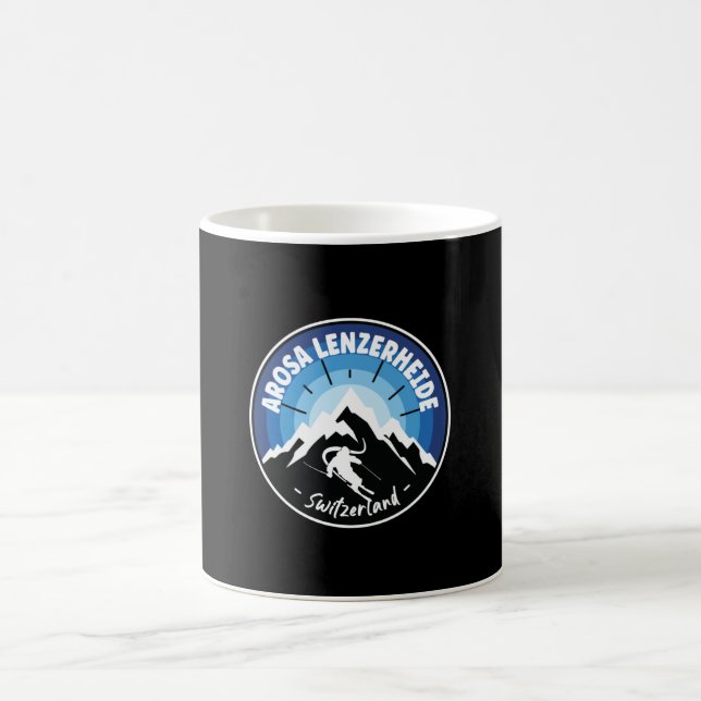Caneca De Café Ski Arosa Lenzerheide Suiça Azul (Centro)