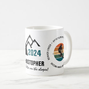 Caneca De Café Ski Beaver Creek, Colorado - Man Skier, Black Text
