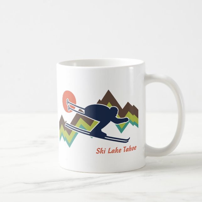 Caneca De Café Ski Lake Tahoe (Direita)