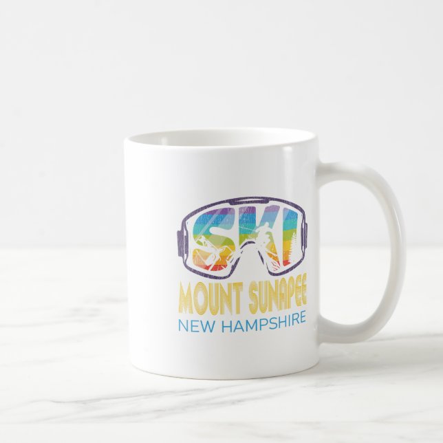 Caneca De Café Ski Mount Sunapee New Hampshire Skiing Vacing (Direita)