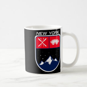 Caneca De Café Ski New York Mountain Skike Skiier Goggle Po