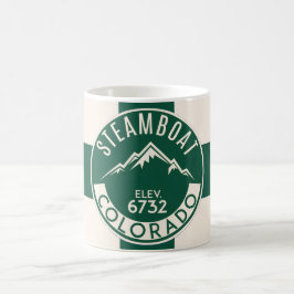 Caneca De Café Ski Steamboat Green Mug