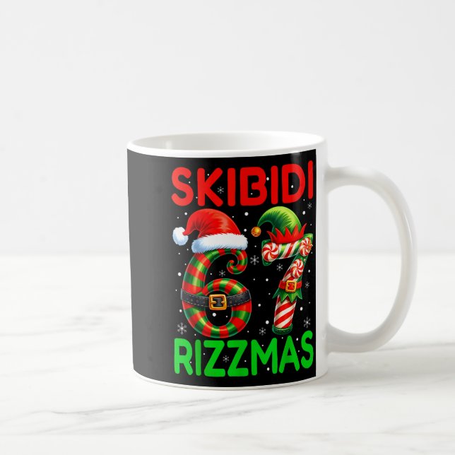 Caneca De Café Skibidi 67 Rizzmas Funny Six Seven Meme Christmas  (Direita)