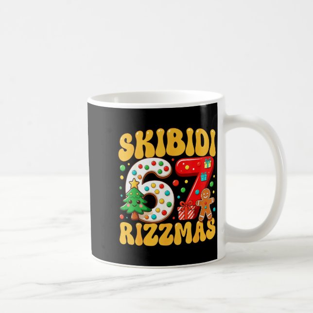 Caneca De Café Skibidi 67 Rizzmas Six Seven Meme Christmas Boys G (Direita)