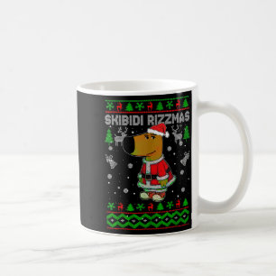 Caneca De Café Skibidi Rizzmas Natal Rizz Papai Noel Suéter Feio 