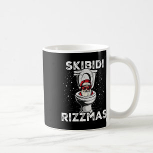 Caneca De Café Skibidi Rizzmas Toalete Engraçado Papai Noel Elefa