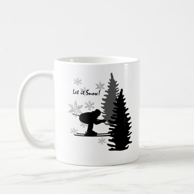 Caneca De Café Skier It Snow (Esquerda)
