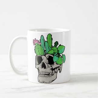 Caneca De Café Skull Plant Cute Garden Doll Planters Funny Garde