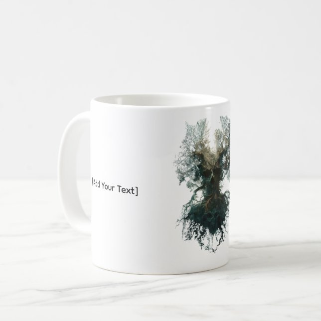 Caneca De Café Skull Tree Surreal Dark Nature (Frente Esquerda)