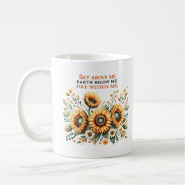 Caneca De Café Sky Acima de mim Sunflower Personalizado