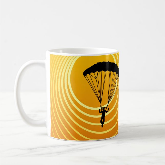 Caneca De Café skydiver da cena do sol (Esquerda)