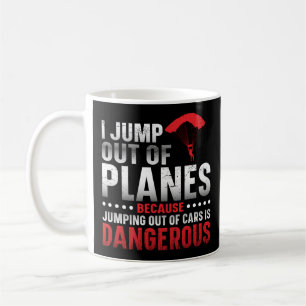 Caneca De Café Skydiving Eu Salto Dos Aviões Porque Pulando Para 