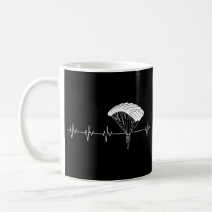 Caneca De Café Skydiving Heartbeat Skydiver Parachuting Lover