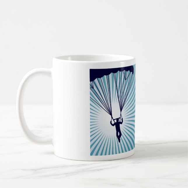 Caneca De Café skydiving muito ao alto (Esquerda)