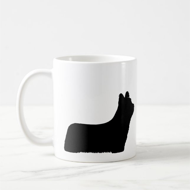Caneca De Café Skye Terrier Dog Breed Silhouettes (Esquerda)