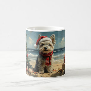 Caneca De Café Skye Terrier Dog Christmas Vintage Beach
