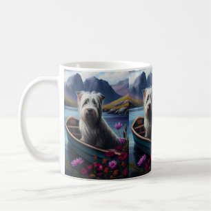 Caneca De Café Skye Terrier em um remo: Uma aventura cênica