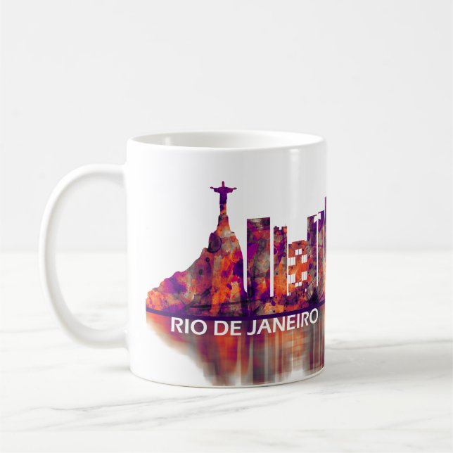 Caneca De Café Skyline Brasil do Rio de Janeiro (Esquerda)
