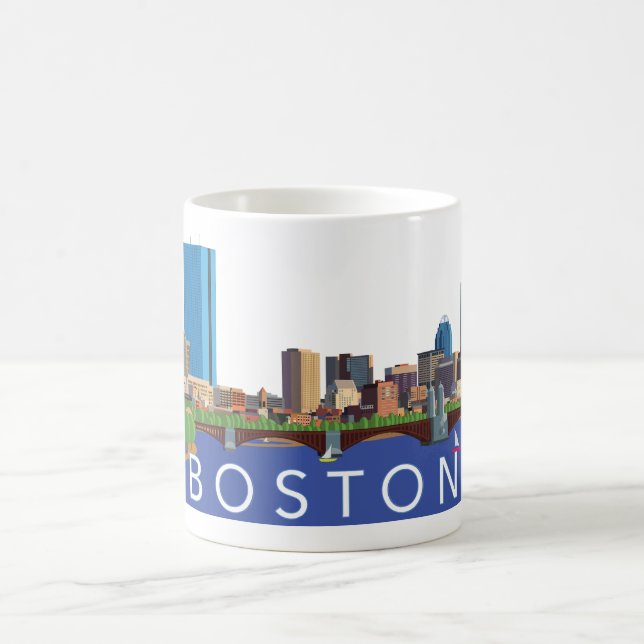 Caneca De Café Skyline brincalhão e original de Boston da (Centro)