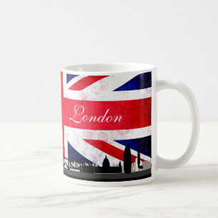 Caneca De Café Skyline BRITÂNICA da cidade da bandeira de Londres