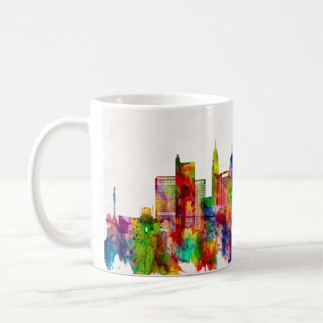 Caneca De Café Skyline Columbus Ohio (Esquerda)