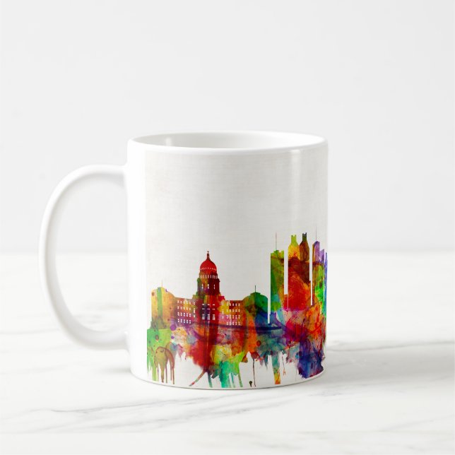 Caneca De Café Skyline da Atlanta Georgia (Esquerda)