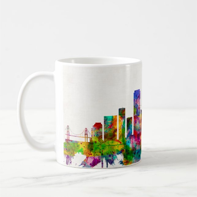 Caneca De Café Skyline da Califórnia em São Francisco (Esquerda)