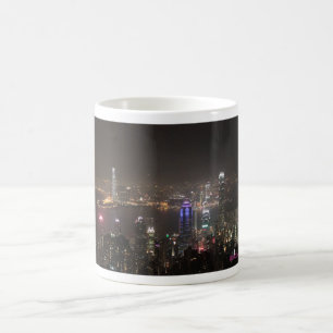 Caneca De Café Skyline da noite de Hong Kong