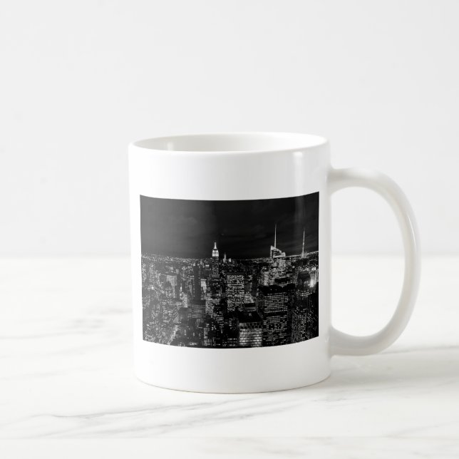 Caneca De Café Skyline da Nova Iorque Night (Direita)