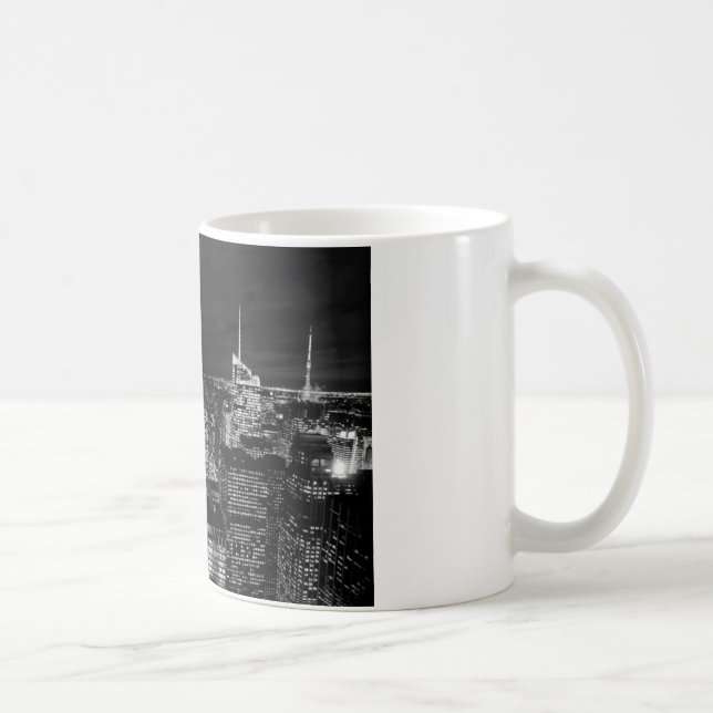 Caneca De Café Skyline da Nova Iorque Night (Direita)