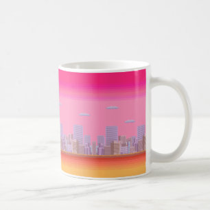 Caneca De Café Skyline de 8 bits