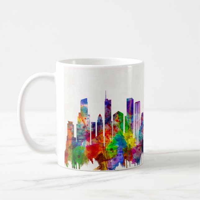 Caneca De Café Skyline de Chicago Illinois (Esquerda)