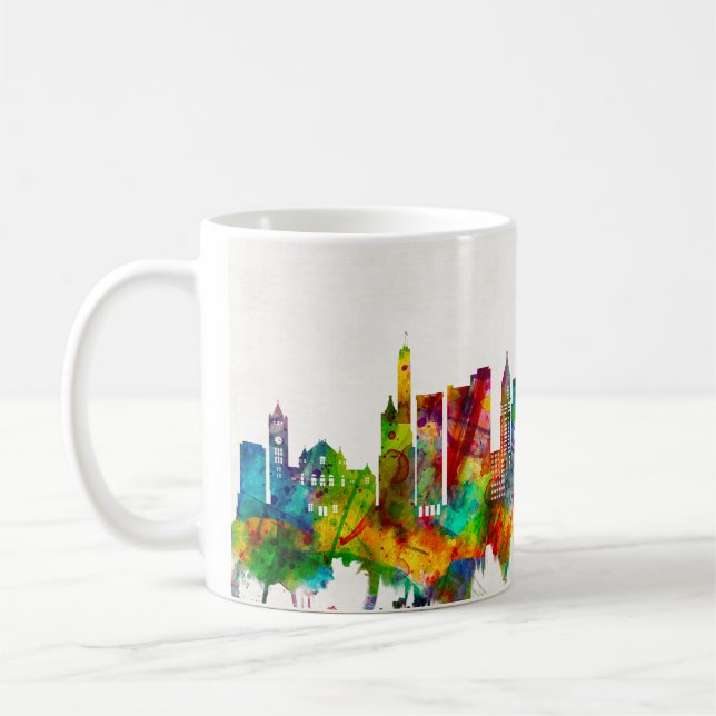 Caneca De Café Skyline de Cincinnati Ohio (Esquerda)