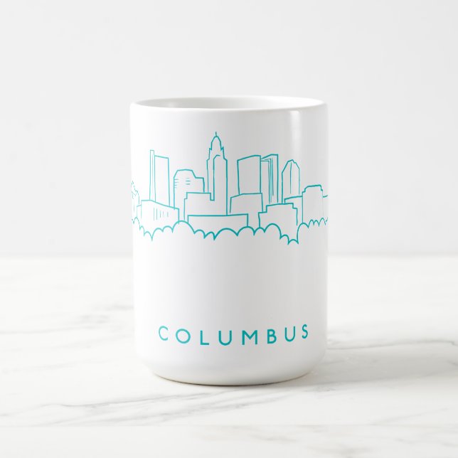 Caneca De Café Skyline de Columbo, Ohio (Centro)