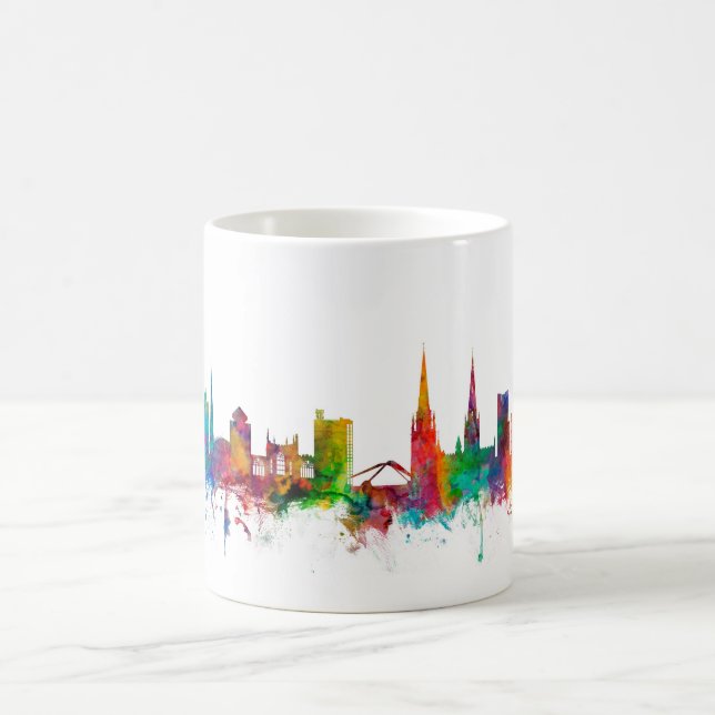 Caneca De Café Skyline de Coventry Inglaterra (Centro)