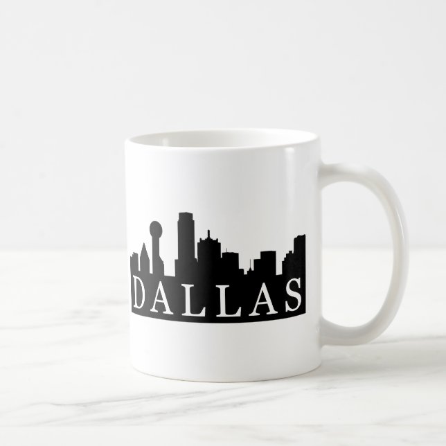 Caneca De Café Skyline de Dallas (Direita)
