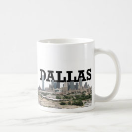 Caneca De Café Skyline de Dallas com a Dallas no céu