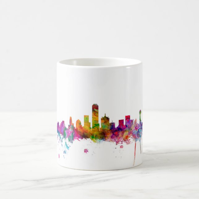 Caneca De Café Skyline de Dallas Texas (Centro)