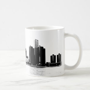 Caneca De Café Skyline de Detroit