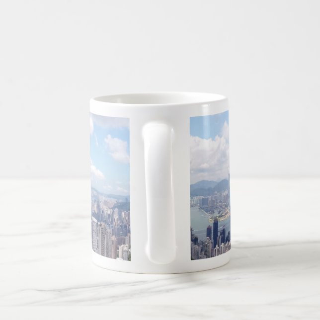 Caneca De Café Skyline de Hong Kong (Alça)
