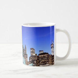Caneca De Café Skyline de Manhattan e a estátua da liberdade